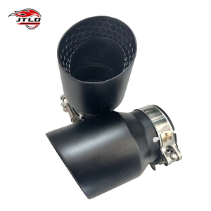 thumbnail image 2 of Black Exhaust Tip For 1.5-2 Inch Pipes - 5.5 Inch Stainless Steel Muffler Tip (Clamp-On Installation) 2 of 13