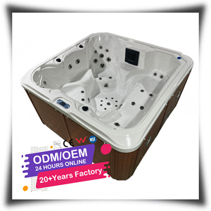 Jacuzzis, Spa Exterior para 2 Personas, Bañera de Hidromasaje de Lujo en Acrílico, Económica, con Masaje, para Jardín, Gazebo, Balboa - Product Image 1