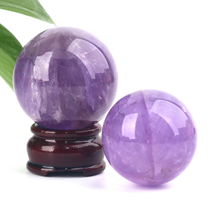 High Quality Wholesale Gemstone <b>Crystal</b> <b>Ball</b> Big Amethyst Sphere for Feng Shui Decoration Polished Technique - Product Image 1