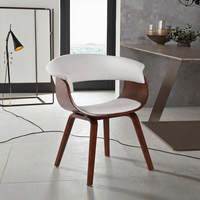 Chaise de salle à manger à cadre en bois massif de style nordique moderne, chaise d'appoint rembourrée pour cuisine, bar à domicile, entrepôt, salle de sport, parc