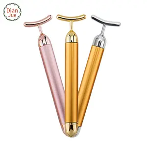 hot popular beauty facial roller 24K gold U type deep tissue portable electric massage tools