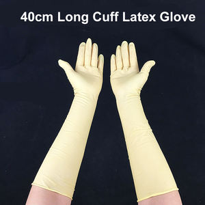 16 pouces <span class=keywords><strong>40cm</strong></span> Gants longs en <span class=keywords><strong>latex</strong></span> étendus Gants longs en <span class=keywords><strong>latex</strong></span> imperméables pour travaux ménagers Jaune - Product Image 2