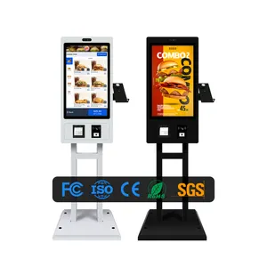 Suprermarket için OEM ücretsiz ayakta Self servis Kiosk kendini ödeme Kiosk makine hizmeti ödeme Kiosk