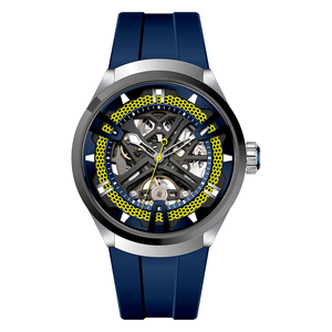 Luxury Hollow Mechanical Watch 50M Waterproof Fluorine Rubber Strap Hard Glass Fashion Sport <b>Wristwatch</b> for Men - Product Image 5