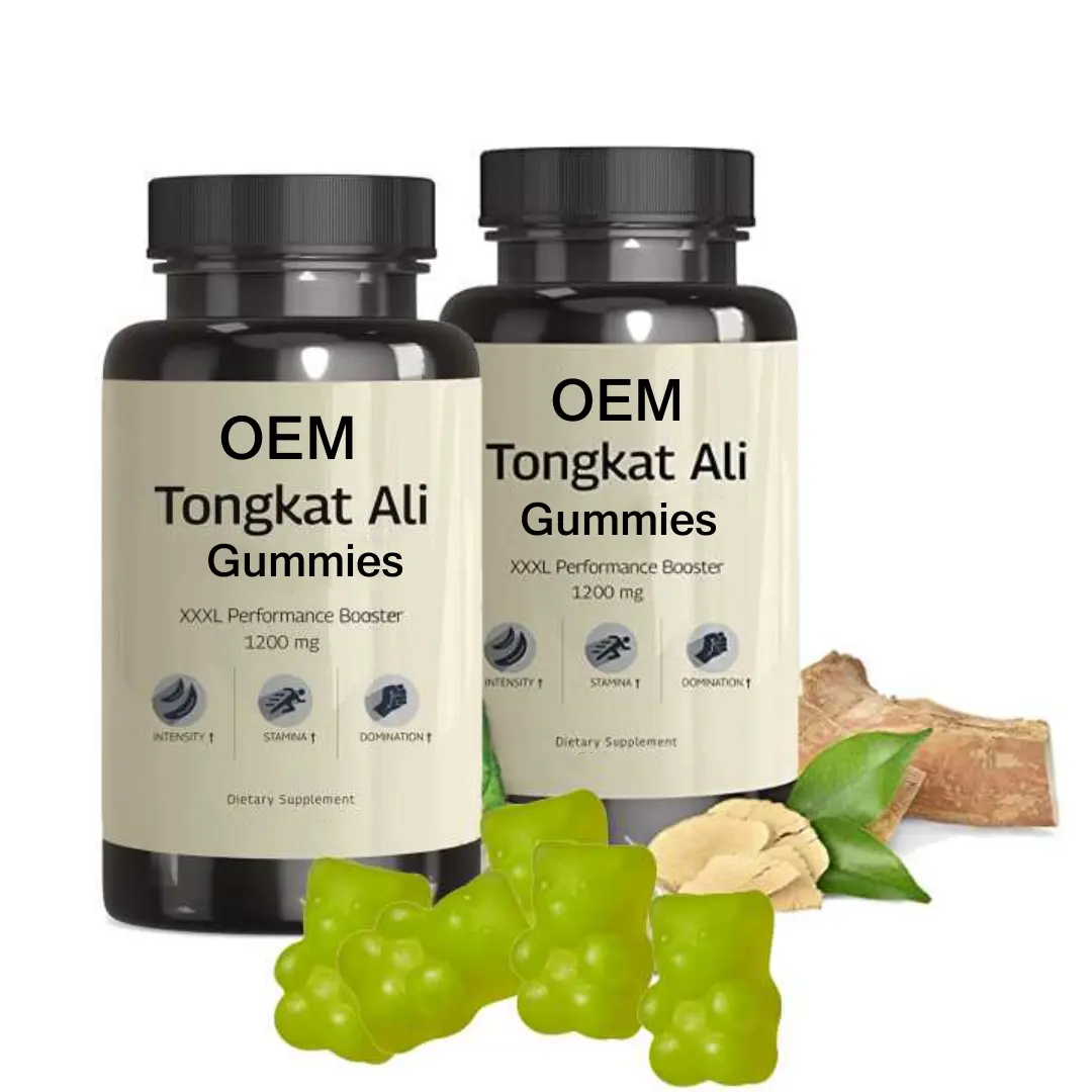 OEM Private Label customized Tongkat Ali Gummies Skin Support Workout Supplements Increase for Men Sports Nutrition