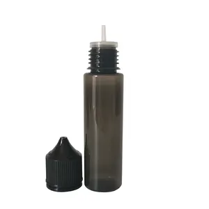60毫升pet塑料挤压瓶/1盎司黑色塑料滴管瓶/透明黑色液体塑料瓶黑色v3液体瓶