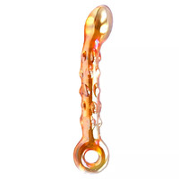 Nouveau et magnifique gode en verre en forme de G, motif fleur de rose, en cristal, jouet sexuel anal pour femmes, modèle 2022