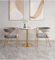 Chaise de salle à manger scandinave simple et décontractée en métal pour restaurant occidental, salon de thé, salon et extérieur, idéale pour les négociations