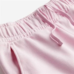 Moda simplicidad rosa claro recortada Tops Pantalones rectos fabricantes ropa de aduanas chándal para mujer - Product Image 4