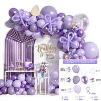Décorations de fête d'anniversaire ou de remise de diplôme sur le thème Coquette pour femmes : Arche de ballons en latex avec nœuds, bannière scintillante et ballons assortis