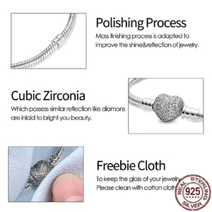 Pulsera <span class=keywords><strong>de</strong></span> Plata <span class=keywords><strong>de</strong></span> Ley 925, Cuentas Colgantes Populares y Modernas, Perfectas para Crear <span class=keywords><strong>Pulseras</strong></span> Originales DIY - Product Image 3
