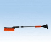 Brosse à neige télescopique en aluminium super résistante avec grattoir à glace pour voiture