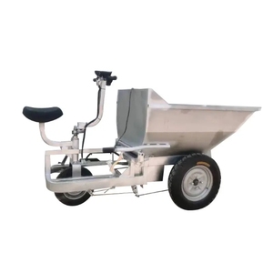 Chariot de chantier électrique à trois roues 1000W avec plateforme en acier, robuste, pour usage industriel et sur chantier, couleur argent - Product Image 2