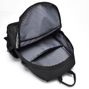 Sac à dos étanche pour ordinateur portable, pour hommes, avec Port de chargement USB, antivol, sac de voyage, doublure rayée, sac d'école pour adolescents - Product Image 6
