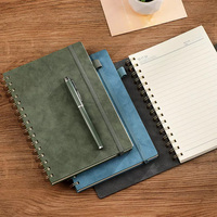 Reliure spirale personnalisée couverture en tissu composition en lin cahier journal écriture agenda de luxe journal