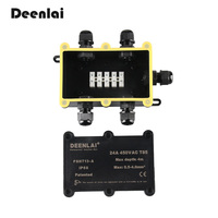 Deenlai FSH713-A Scatola di Distribuzione Impermeabile IP68 a 5 Vie in Plastica per Esterni, Contenitore per Interruttori e PCB Elettronici
