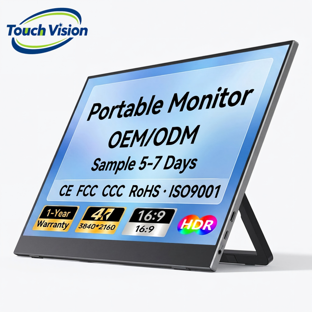 14 15.6 17.3 Inch 4K Portable Monitor IPS Type-C External Display Laptop Screen Extender for Travel Office