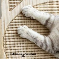 Griffoir pour chat en bois massif naturel, sans poussière, outil d'affûtage des griffes, style japonais, durable, couleur bois naturel