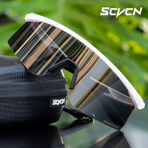 Lunettes de cyclisme Scvcn, verres photochromiques, semi-cerclées, légères, lunettes de sport, pour la course à pied et les activités de plein air - Product Image 3