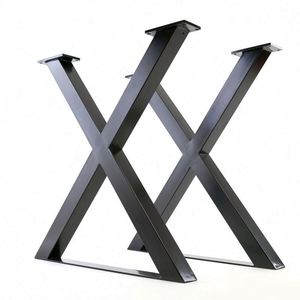 Custom Iron Contemporary X-Shape <b>Table</b> <b>Legs</b> for Hotel Kitchen & Outdoor Use-Durable Furniture Hardware - Product Image 3