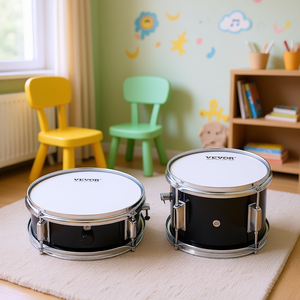 Batería Infantil Vevor con Bombo de 14 Pulgadas, Caja de 10 Pulgadas, Timbal de 8 Pulgadas, Trono Ajustable, Pedal de Platillos, Dos Pares de Baquetas, Kit de Inicio - Product Image 2