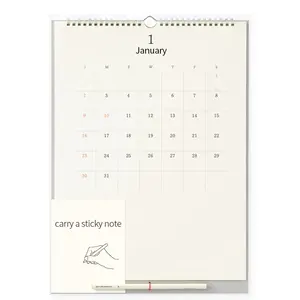 2024 пользовательский китайский персонализированный бумажный ежемесячный настенный календарь планировщик печать