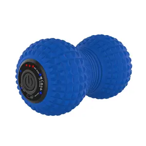 Masajeador de bolas de maní recargable para terapia de tejido profundo, rodillo de masaje vibratorio, Bola de masaje eléctrica - Product Image 1