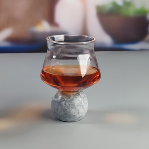 <span class=keywords><strong>Verre</strong></span> à whisky avec base en marbre, <span class=keywords><strong>verre</strong></span> à whisky en cristal sans plomb, <span class=keywords><strong>verre</strong></span> de bar de luxe pour bourbon, scotch, cocktails - Product Image 3