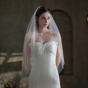 2312 V844 velo <span class=keywords><strong>de</strong></span> <span class=keywords><strong>novia</strong></span> único francés retro Super Hada nuevo blanco caliente boda suave gasa tocado - Product Image 1