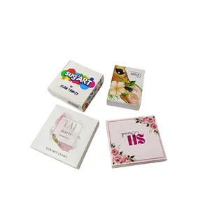 Folding cute color with gold foil logo eye wear packaging box contact lenses storage box with cut out window