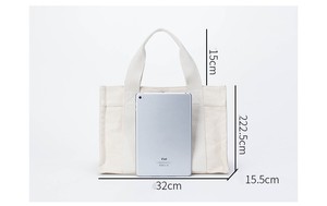 <b>White</b> Canvas Shopping <b>Tote</b> <b>Bag</b> Plain Blank Natural with Reusable Feature Custom Logo Printing Option - Product Image 6