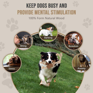 Vietnam Main <b>Rope</b> Tug Coffee Wood Dog Chew Stick Durable Wood Chew for Dogs Supports Teeth Cleaning and Reduces Chewing Damage - Product Image 5