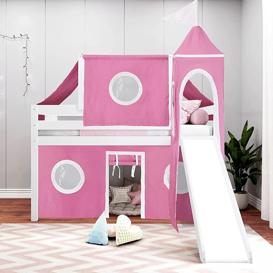 Wood Montessori House Floor Toddler Bed Crib On Floor 2 Children Bed Furniture Set double mattress floor bed