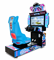 LECHUANG Machine de jeu d'arcade de course pour enfants, simulateur de conduite 3D à monnayeur pour aires de jeux intérieures et centres de divertissement familial