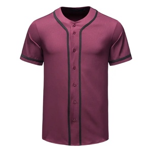 Mens Button <b>Down</b> Baseball Jersey Casual Streetwear Tee Shirt Homme Short Sleeve Team Uniform Baseball T Shirt - Product Image 2