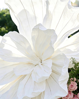 Installations artistiques extérieures et fleurs de mariage, grande décoration florale artificielle en papier blanc pour mariage extérieur
