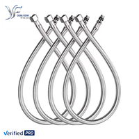 4 tuyaux de raccordement en acier inoxydable 304 de 24 pouces |   Raccord de compression femelle 3/8 pouce avec connecteur mâle M10 pour robinet de cuisine et salle de bain