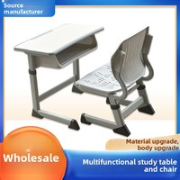 Chaise d'étudiant avec tablette d'écriture, hauteur réglable, cadre en acier ergonomique, grande capacité, pour salle de classe et salle de formation, à placer sous le bureau