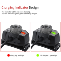 Linterna Frontal de Alta Potencia con Sensor de Movimiento y Luces LED Rojas Recargables por USB, Ligeras, para Camping y Emergencias