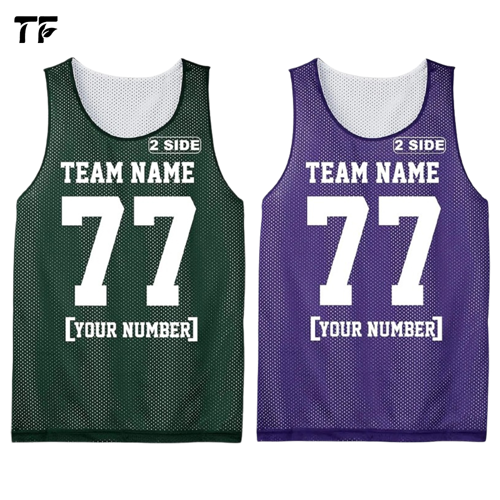 TF personalizado Reversible práctica baloncesto Jersey diseño sublimación baloncesto uniforme malla secado rápido baloncesto desgaste