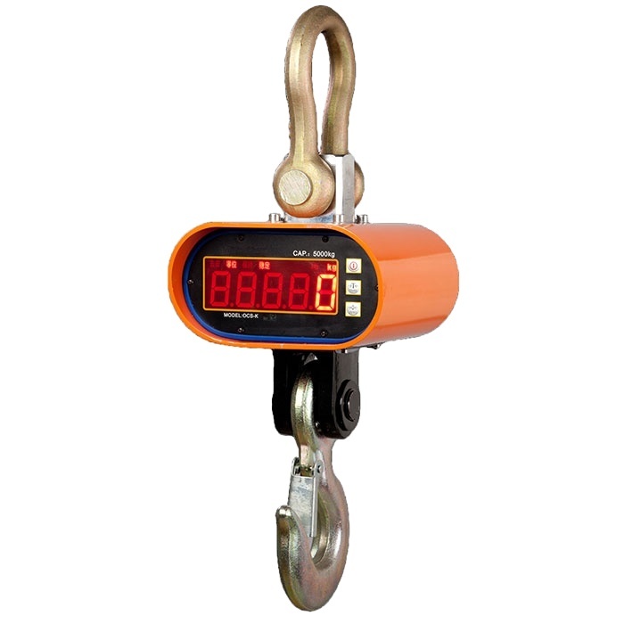 Pèse-Grue Électronique 5000 Kg - Précision 2 Kg - Affichage LED - Télécommande - Acier Inox - Industriel