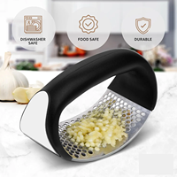 Professionele Zware Zachte Abs Handvat Crusher 304 Food Grade Knoflook Stainless Steel Knoflook Pers Knoflook Dunschiller Borstel