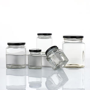 Bocaux carrés en verre DD1838 pour cadeaux de mariage, avec couvercles, pour confitures, aliments, herbes, miel, 16 oz, 32 Mason – Vente en gros - Product Image 2