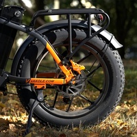 Bicicletta elettrica pieghevole Vakole Y20 Pro con pneumatici fat da 20x4.0, per lunghe distanze, bici elettrica pieghevole multiuso.