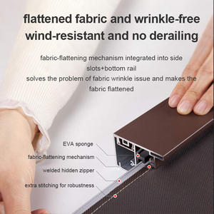 Persianas enrollables telescópicas eléctricas impermeables personalizadas Mingyang con cremallera lateral, resistentes al viento para exteriores, para gazebo, porche, patio. - Product Image 5