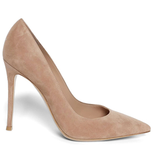 Ladies Heels Womens <strong>Red</strong> Luxurious Pointed Toe <strong>Suede</strong> Leather Thin Heeled Lightweight Breathable Slip-On Office <strong>Shoes</strong> - Product Image 1