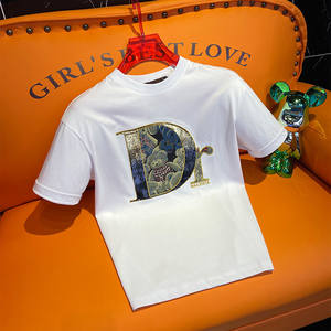 LOGO personnalisé lettre bouffante impression hommes T-shirt de haute qualité 100% coton T-shirt blanc uni Premium respirant T-shirt pour hommes - Product Image 5