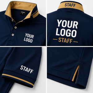 Chemise polo de golf respirante à manches courtes pour hommes, uniforme de personnel de haute qualité, impression personnalisée, col inversé - Product Image 2