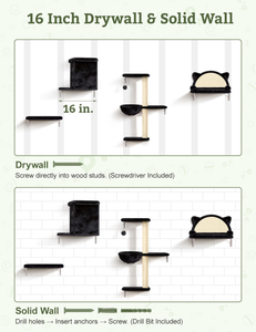 Custom Modern Stable Wooden Cat Climber Wall-Mounted Cat Furniture with Cat House Bridge Tree Scratcher - Product Image 6