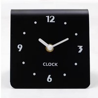 Jam meja kuarsa Analog Desktop Jam dinding Mini dioperasikan baterai gerakan Sapu tanpa pukulan senyap jam meja untuk kantor, rumah